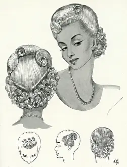 Upwards: Pompadour hairstyle 1940s