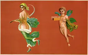 Artifacts: POMPEII MURAL/CHERUB