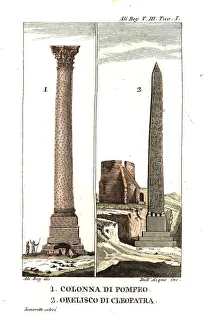 Viaggi: Pompey's Pillar 1, and the obelisk of Cleopatra 2