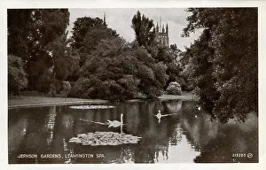 Warwick: The Pond & Swans, Jephson Gardens, Warwickshire