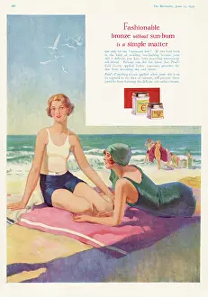 Tanning: Pond's Cold Cream as sun protection