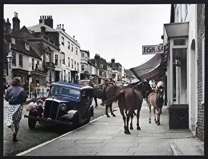 Lymington: PONIES SHOPPING