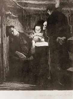 Weavers: Poor cloth-weaver in Germany