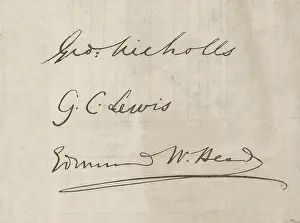 Nicholls: Poor Law Commissioners Signatures