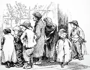 Cooked: Poor London children starring longingly into the