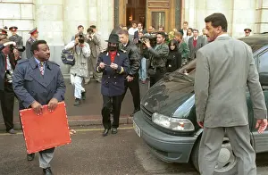 Pop singer Michael Jackson visits Moscow, 1996