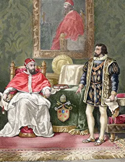 Clement: Pope Clement VII (1478sA?i?1534), with the king of France Fr