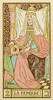 Fabrication: Pope Joan or Joanna on a tarot card