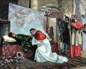 Knees: Pope Leo X at the deathbed of Raphael
