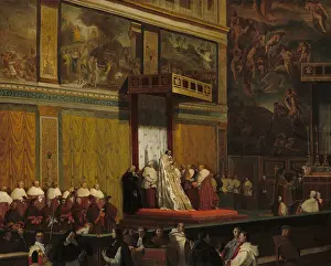 Chiaramonti: Pope Pius VII in the Sistine Chapel, by Ingres