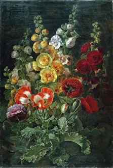 Jensen: Poppies and Hollyhocks