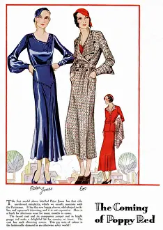 Belted: POPPY RED FOR 1932