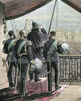 Czar: Popular support to the Tsar Alexander II (1818-1881). St.Pet