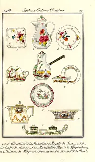 Parisiens: Porcelain designs for tableware, 1913