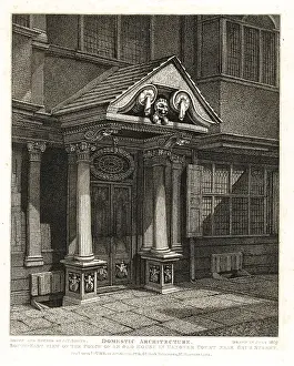 Grub: Porch of an old Interregnum house in Hanover