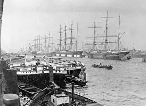 Barges: The port of Hamburg, 1912