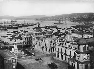 Sailboats: The port of Valparaiso, 1906