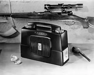 Transistor: A portable transistor radio, c. 1954.. ?