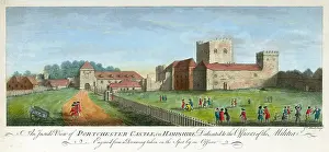 Peake: Portchester Castle engraving