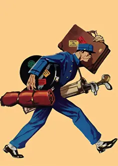 Isin: Porter with Golfbag