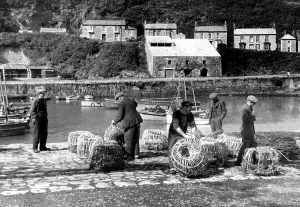 Porthleven: Porthleven, the Lobster Pots c1955
