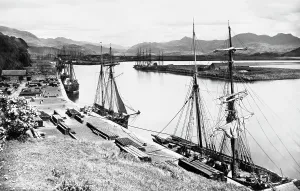 Porthmadog: Porthmadog, the Harbour c1870