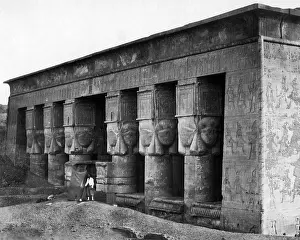 Dendera: Portico of the Temple at Dendera, Egypt