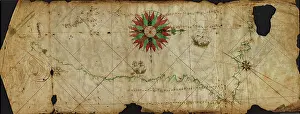 Navigational: Portolan Chart, Pacific Coast, 1500