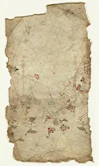 1565: Portolan Chart, Pacific Coast, 1565