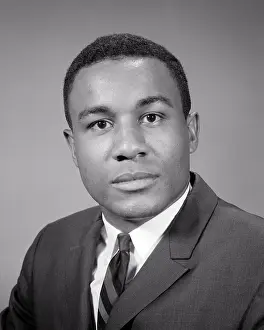 Sincere: Portrait of African-American Man Serious Expression Looking