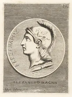 Iconografia: Portrait of Alexander the Great in crested helmet