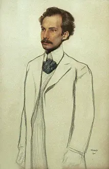 Bakst: Portrait of Andrei Bely by Lev Bakst, 1992