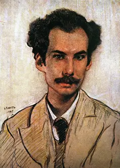 Portrait of Andrei Bely, Russian author, by Leon Bakst