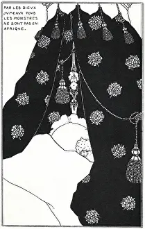 Beardsley: Portrait of the artist in bed by Aubrey Beardsley