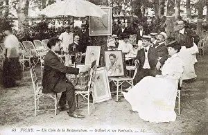Sitter: Portrait Artist Gilbert at work at Vichy