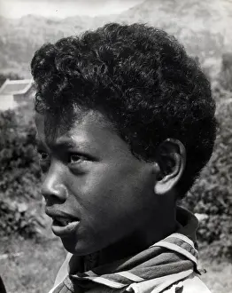 Mauritius: Portrait of a boy scout, Mauritius