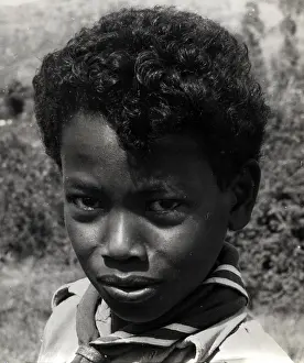 Mauritius: Portrait of a boy scout, Mauritius