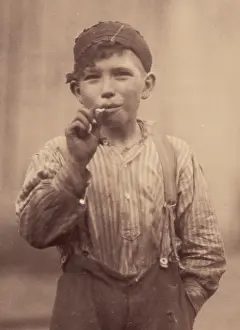 Avondale: Portrait of a boy smoking, original caption: ?
