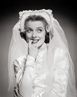 Hesitant: Portrait of Bride with Coy Shy Modest Hesitant