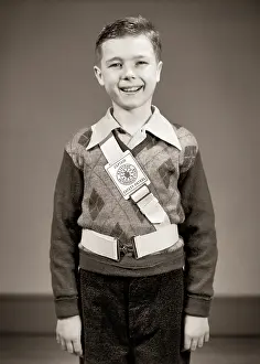 Trustworthy: Portrait of Bright Smiling Boy Wearing Elementary