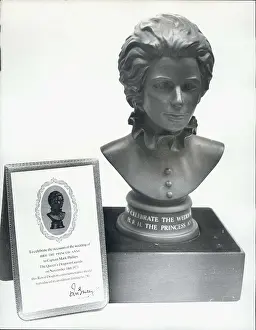 Closest: Portrait bust of Princess Anne by Eric Griffith