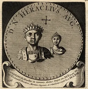 Constans: Portrait of Byzantine Emperor Constans II and Fausta