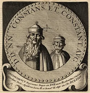 Constans: Portrait of Byzantine Emperors Constans II and