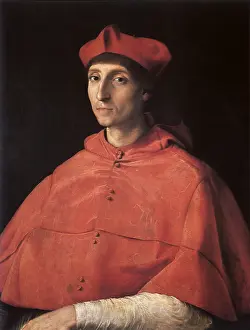 1517: Portrait of a Cardinal, by Raphael