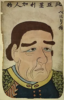 Lcgr1908: Portrait of Commodore Matthew Perry. The Japanese