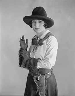 Holsters: Portrait of cowgirl