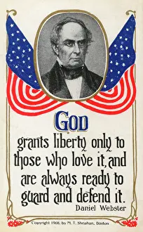 Quotes: Portrait of Daniel Webster, postcard