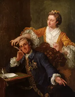1757: Portrait of David Garrick, the English Actor, by Hogarth