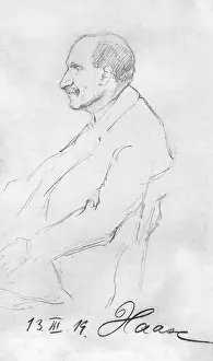 Arminius: Portrait drawing of Hugo Haase, 1919