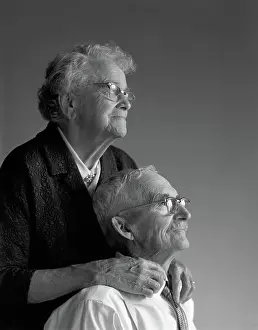 Longevity: Portrait of elderly couple in their 80s time